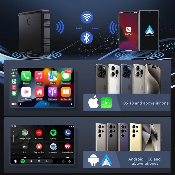 Wireless CarPlay Adapter, Car Play Adapter with Netflix/YouTube - Picture 5 of 9